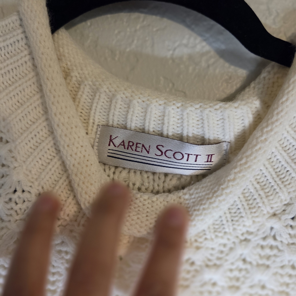 Karen Scott Classic White Turtleneck Sweater - Picture 4 of 7